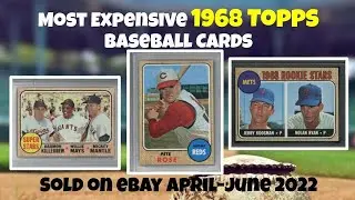 Most Expensive 1968 Topps Baseball Cards eBay Sales -- April-June 2022
