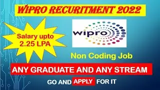 wipro Recruitment 2022 | Non coding jobs | bpo jobs