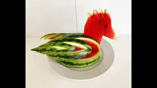Wassermelone - Schwan - Vogel - Ente - Tier - Bird - Carving - Watermelon - Kinder - Gem&uuml;se - Essen