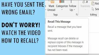 How to Recall or replace an email message that you sent | Outlook