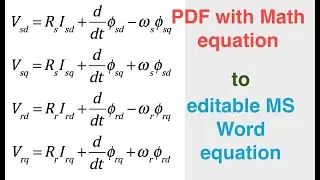 How to convert PDF with maths equations to editable MS Word equations (Maths formulas to Word)