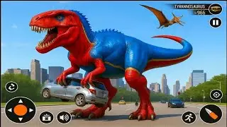 Active Moter King - Dinosaur Attack Car Simulator Game Android Gameplay walkthrough 