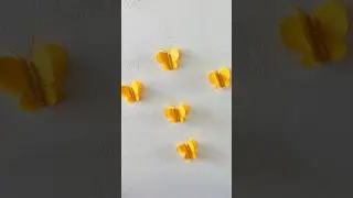 Easy Paper Butterfly Craft | Yellow Butterfly Making | DIY Paper Craft🦋#craft #papercraft