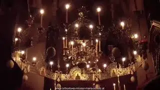Die Einkleidung (Rasoevxi) der ersten M&ouml;nche des hl. Klosters Maria Schutz in &Ouml;sterreich