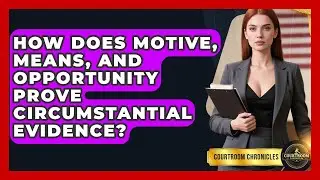 How Does Motive, Means, And Opportunity Prove Circumstantial Evidence? - Courtroom Chronicles