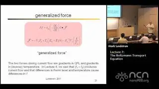 Near-equilibrium Transport Lecture 7: Boltzmann Transport Equation