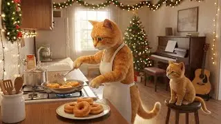 Little Kittens&rsquo; Magical Christmas with Adorable Ginger Cat 🐱❄️