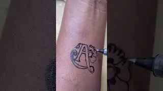 A,Alphabet with flower tattoo design #tattoo #art#shors
