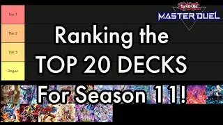 Ranking The TOP 20 DECKS! Master Duel Season 11 Metagame Analysis