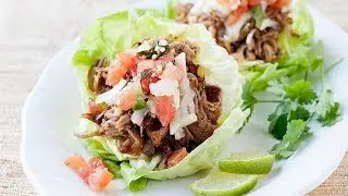 Carnitas Tacos in Lettuce Cups | Week 14 Taco Tuesday Cookbook Recipe!