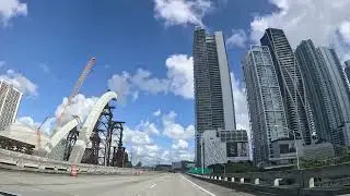 Drive - Miami International Airport to Miami Beach   4K