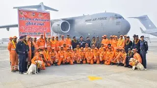 Turkish people clapping for NDRF team at airport during returning to India #shorts