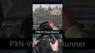 V9 Snow Runner_8. How to use racing simulator to play games? #shorts #pxn #racingwheel #racinggames