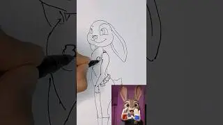 JUDY HOPPS drawing #art #zootopia #drawing #shorts