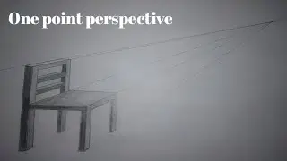How to draw chair in one point perspective