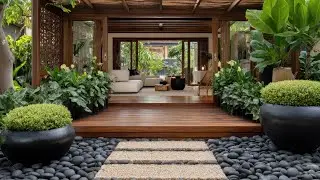 The Secret to a Timeless Small Garden 🌿 Rustic Farmhouse Patio, Fence & Low-Maintenance Design