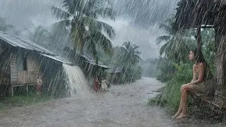 heavy rain in the village, the largest rainfall in Asia every day without stopping, it becomes cold