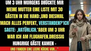 ✅ „Sie sollte um 3 Uhr morgens kochen – aber stattdessen stand sie am Flughafen “