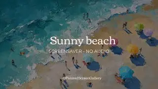 [2 Hour] Fun Summer Pool Beach Day Screensaver | Impressionist Oil Painting Frame TV & Background