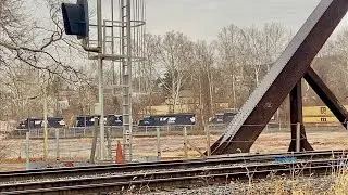 Race of NS Yard Jobs with Ex N&W SD40-2s Trailing in Allentown PA