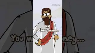 Jesus Gives Money This Way 👋💰 #jesus #money #slap #cartoon