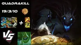 JUNGLE Kindred vs Zac [QUADRAKILL] - NA Grandmaster Patch 25.19