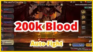 Watcher of Realms Drake's Chasm Nightmare IV 200k Auto-Fight 