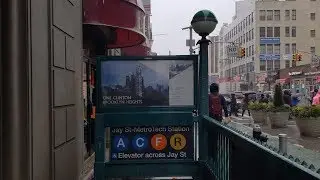 MTA NYC Subway: (A) (C) (F) (R) trains at Jay St - Metrotech
