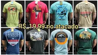 #camisetas R$_19,99 fio 30.1 cobra d'água #maresia #atacado #fornecedores #modamasculina #vendas
