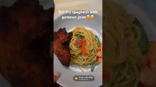 Quick and tasty stir-fry spaghetti loaded with gammon joint #viral #food #foryou #fyp #shorts