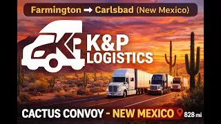 American Truck Simulator – Timelapse z konwoju Farmington (NM) → Carlsbad (NM) (828 mi)