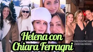 HELENA PRESTES in Svizzera posa con CHIARA e VALENTINA FERRAGNI ♥️