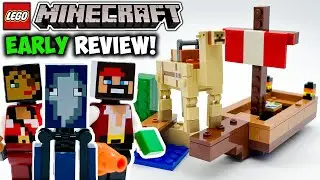 Lego Minecraft The Pirate Ship Voyage EARLY June Review! Set 21259