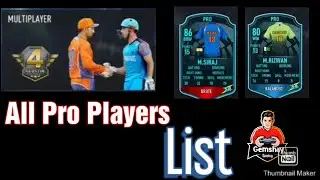 List Of Pro Players RC20 Season 4 ||  New Pro Players
