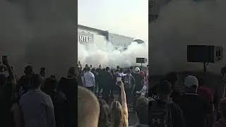 Cargo van doing burnout at sema 2024