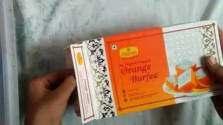 ASMR eating Haldiram's Orange Burfee | #short #asmr #food