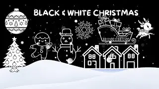 Soothing Black and White Christmas Baby Sensory for Newborns | Gentle High-Contrast Visuals