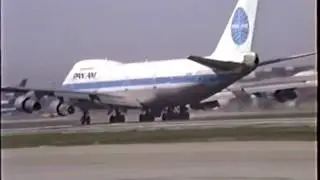 Pan Am 747-200 Departure From LAX (Slow Climb Rate)