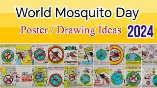 World Mosquito Day Drawing ideas 2024 | Mosquito Day Poster drawings | World Mosquito Day drawing