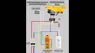Mini Electric Hoist Crane motor and remote control wiring diagram #electrical
