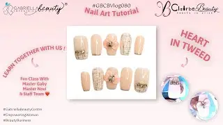 TUTORIAL NAIL ART HEART IN TWEED
