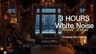 On a Christmas night, a warm fireplace keeps you company. Fireplace white noise&mdash;Merry Christmas!