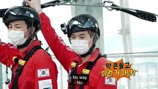 Suga and RM nervous before crossing  The Sky Bridge at 551m height 😱| Run BTS ep.153 [ENG SUBS]