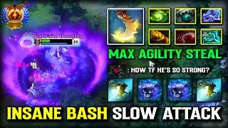 CRAZY AGILITY STEAL CARRY Slark | Eye of Skadi + Abyssal Blade Build | Insane Bash Slow Attack DOTA2