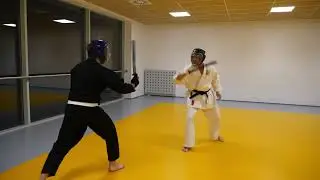Sparing treningowy krótki miecz (kodachi) sensei Michał Polak vs senpai Sebastian Klibisz 2025