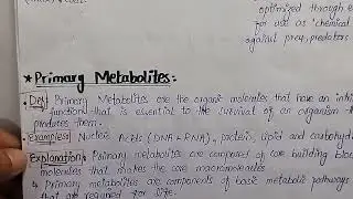 Natural Products and Organic Chemistry/Primary Metabolites and Secondary Metabolites
