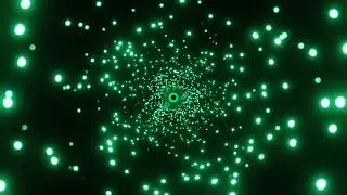 Green Bokeh Particle Tunnel Abstract Background Video VJ Loop Pattern 4k Screensaver free
