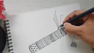 Janmashtami special mandala drawing | Flute mandala art | Easy tutorial for beginners