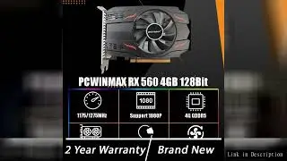 PCWINMAX Brand New RX 560 Graphics Card 4GB DDR5 128Bit Computer PC Gaming DirectX 12 RX560 Video Ca