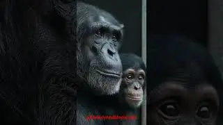 Beautiful 😍❤️ chimpanzee and baby love 😘 #chimpanzee #chimpanzees #chimps #monkeylove  #momlove